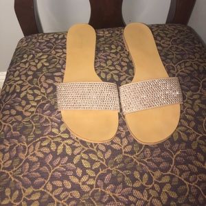 Sequined sandals